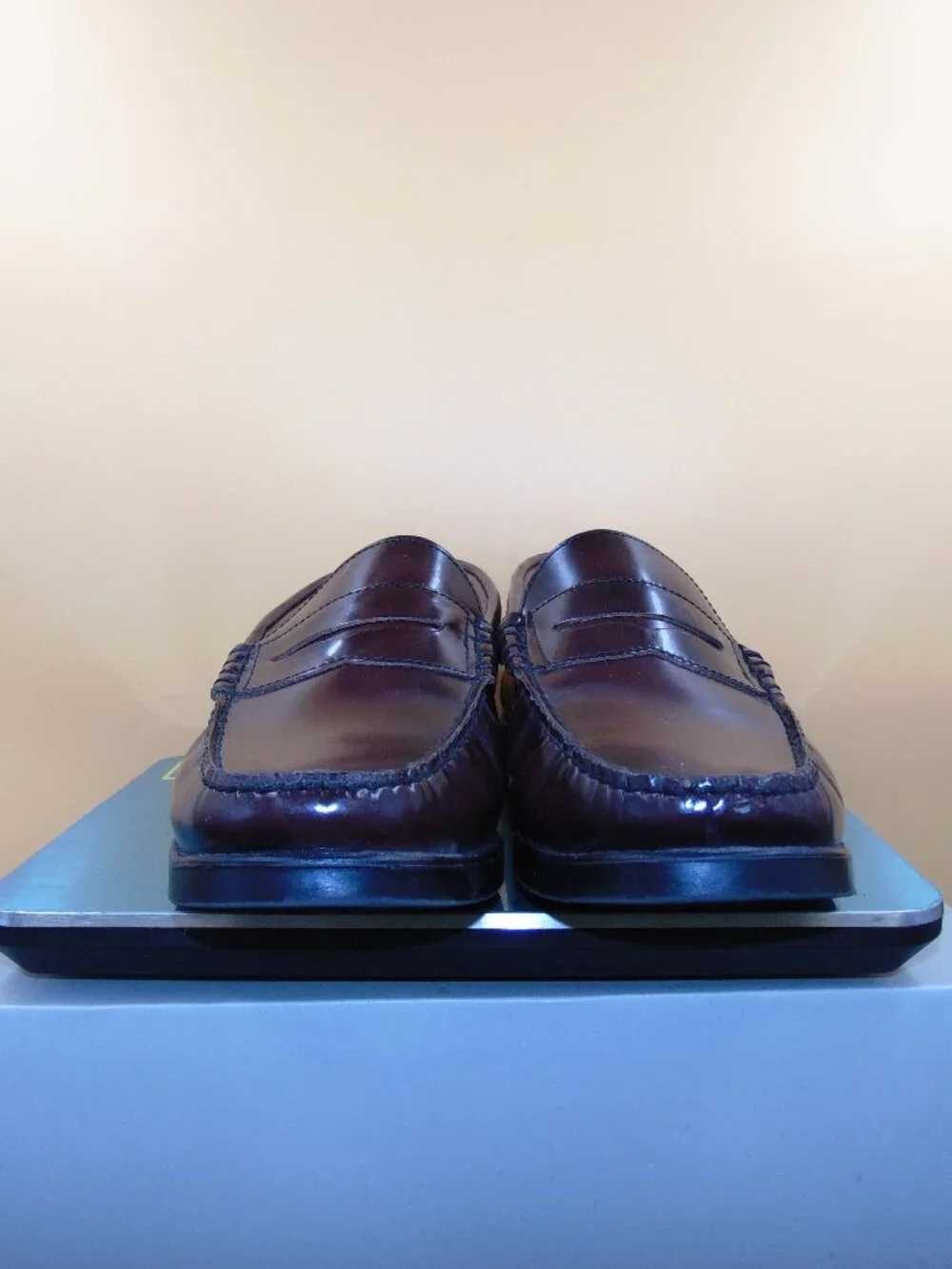 Nunn Bush Kent Men's Moc Toe Penny Loafer Burgundy Leather Dress Shoes Size 9.5W